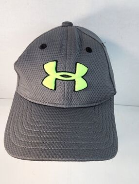 Under Armour Grey Fluorescent Green Logo Youth (1 - 3yrs) Baseball Hat